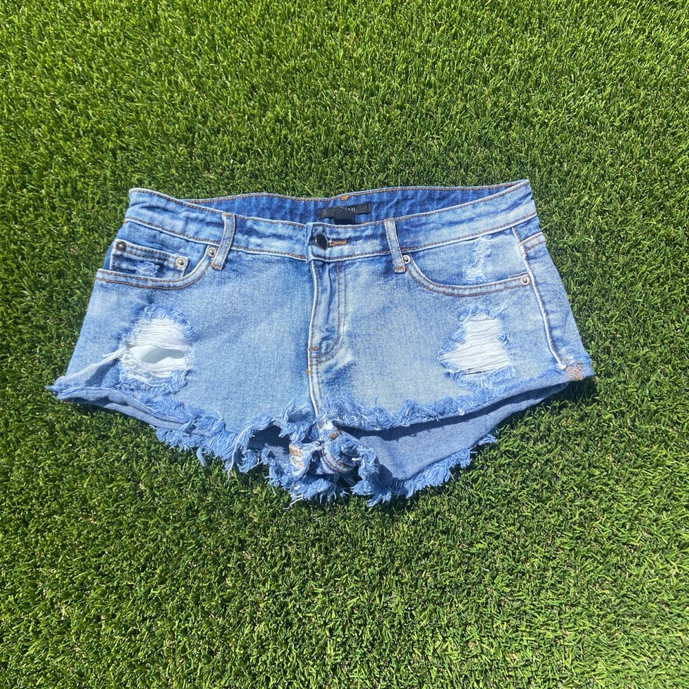 Distressed Micro Shorts